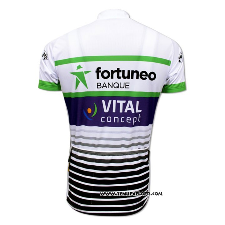 2017 Maillot Ciclismo Fortuneo Vital Concept Blanc Manches Courtes et Cuissard